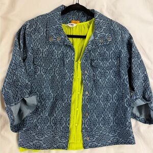 Ruby Rd. Blue Patterned Jacket
